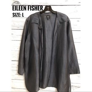Eileen Fisher Long Linen/Silk Jacket